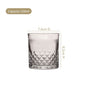 Premium Diamond Embossed Whiskey Tumbler Glass Set Of 6 230ml
