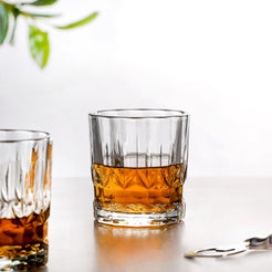 Prism Cut Whiskey Glass Set Of 6 240ml