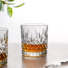 Embossed Heavy Base Old Fashioned Whiskey Glass Large Set Of 6 310ml
