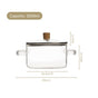 Square Glass Cooking Pot 2000ml