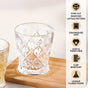 Diamond Cut Drinking Glass Set Of 6 245ml