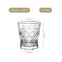 Diamond Cut Drinking Glass Set Of 6 245ml