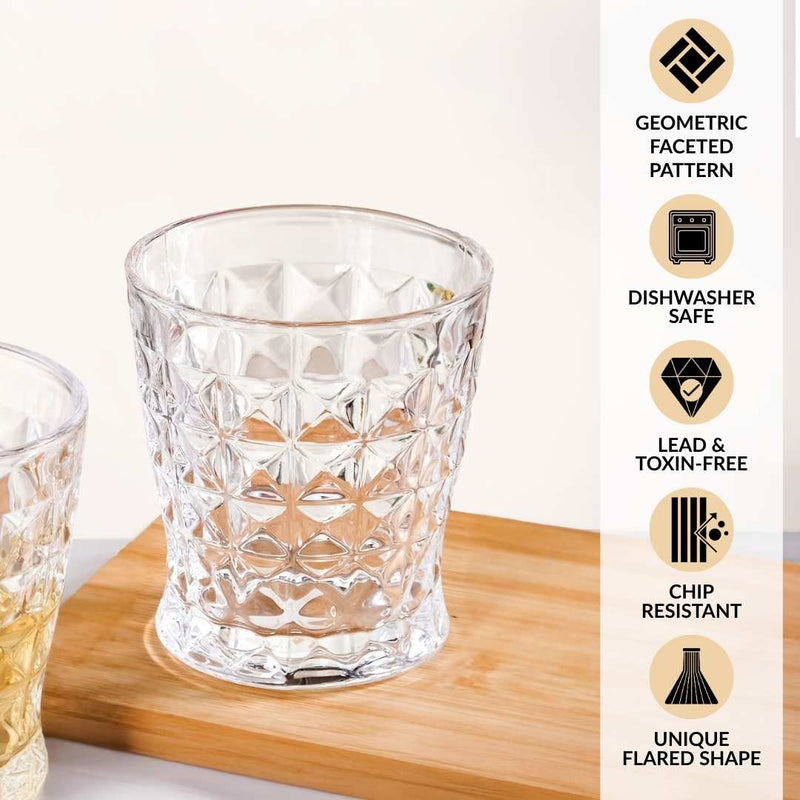 Textured Drinking Glass Set Of 6 245ml