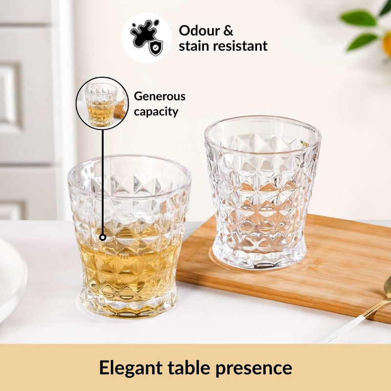 Textured Drinking Glass Set Of 6 245ml