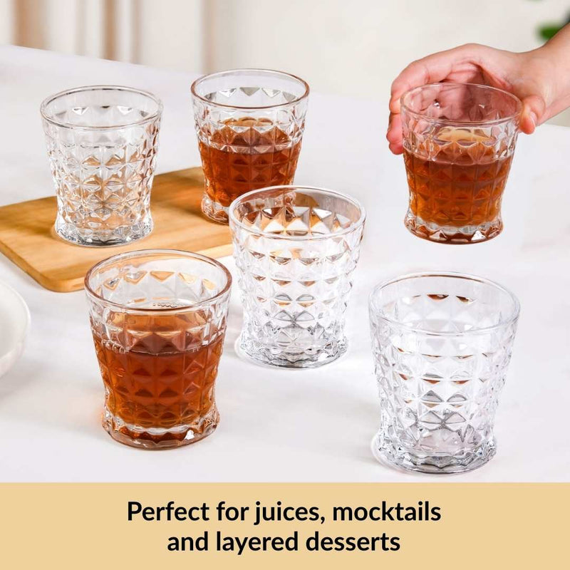 Textured Drinking Glass Set Of 6 245ml