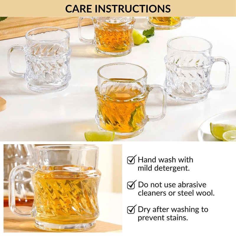 Embossed Tea Cup Set Of 6 165ml