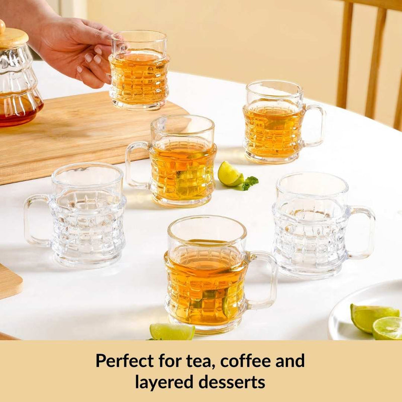 Textured Tea Cup Set Of 6 165ml
