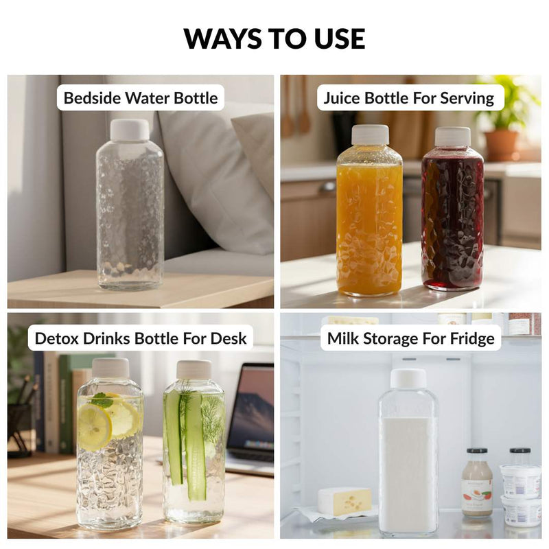 Leakproof Glass Bottle Set Of 2 980ml