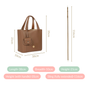 Nara Brown Tote Bag With Sling