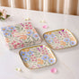 Peony Petals Snack Plates Set Of 2 In Gift Box