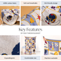 Galaxy Explorer Alphabet Knitted Kids Cotton Throw 152x125cm