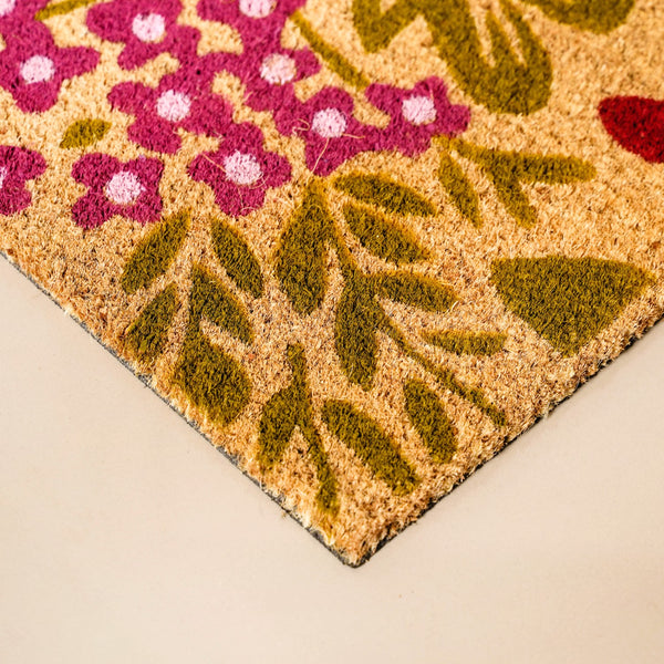 Garden Inspired Printed Natural Coir Mat 36x24 Inch