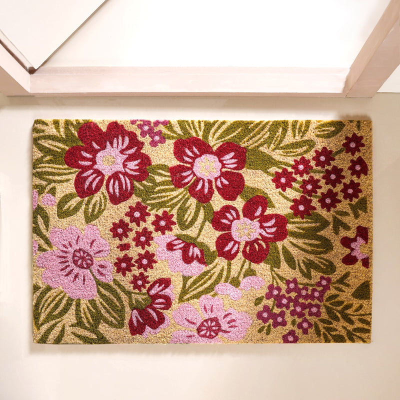 Garden Inspired Printed Natural Coir Mat 36x24 Inch