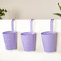 Garden Muse Hanging Flower Bucket Set Of 3 Lavender