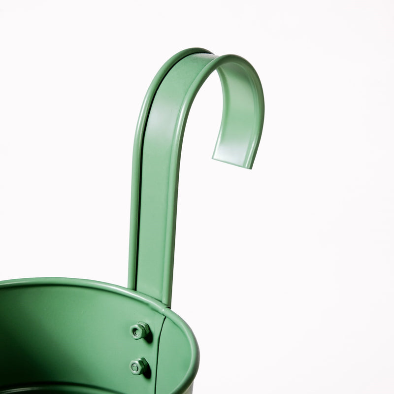 Garden Muse Hanging Flower Bucket Set Of 3 Sage Green