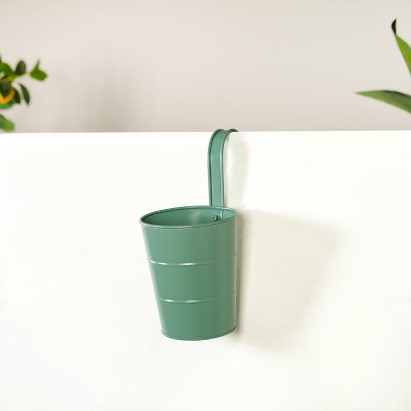 Garden Muse Hanging Flower Bucket Set Of 3 Sage Green