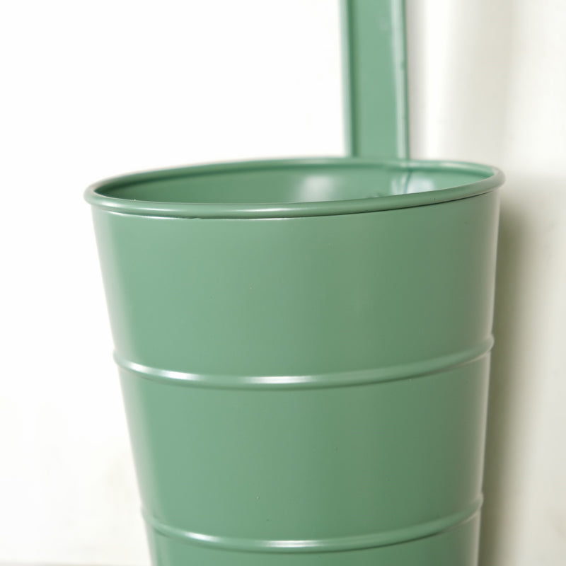 Garden Muse Hanging Flower Bucket Set Of 3 Sage Green