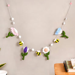 Garden Theme Bunting Wall Hanging For Nursery Room