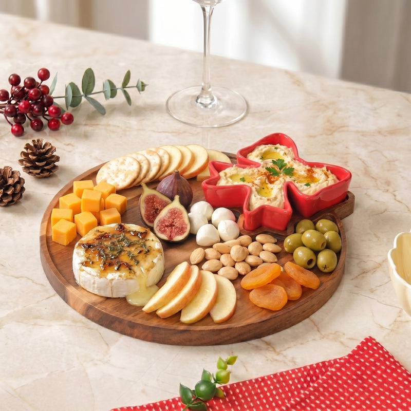 Red Bow Chip Dip Platter
