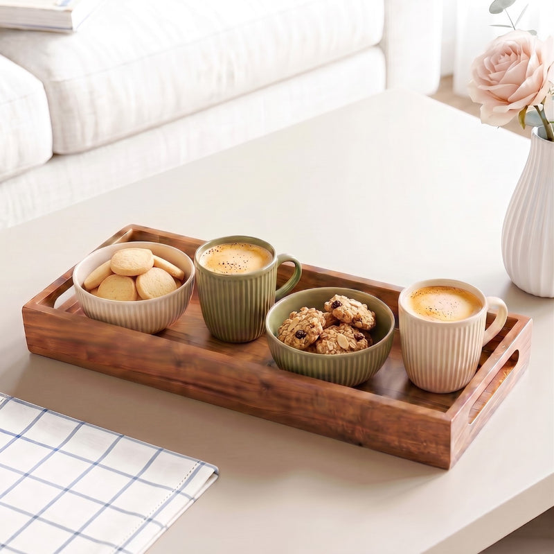 Wooden Snack Serving Tray 41x16cm