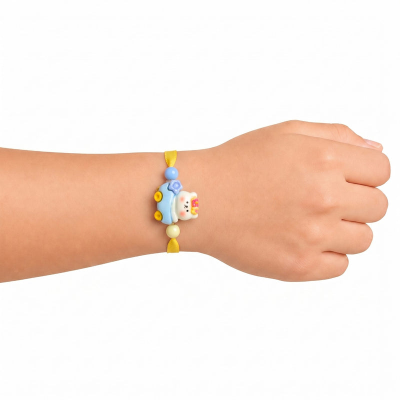 Teddy Ride Kids Rakhi Gift Set