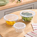 Glass Bowl With Lid Set of 3 Microwave Oven Safe