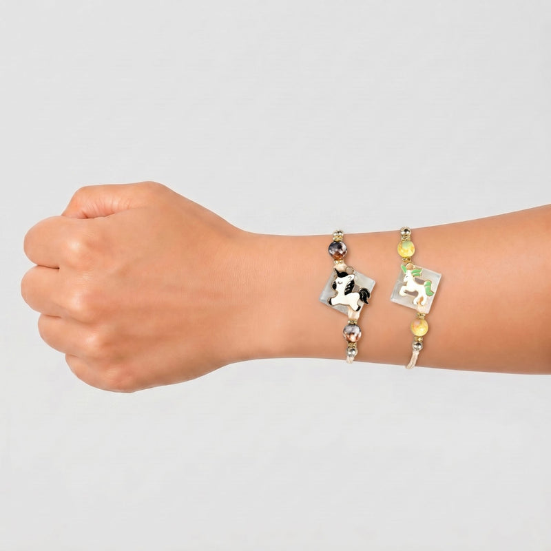 Twin Unicorn Rakhi Gift Set