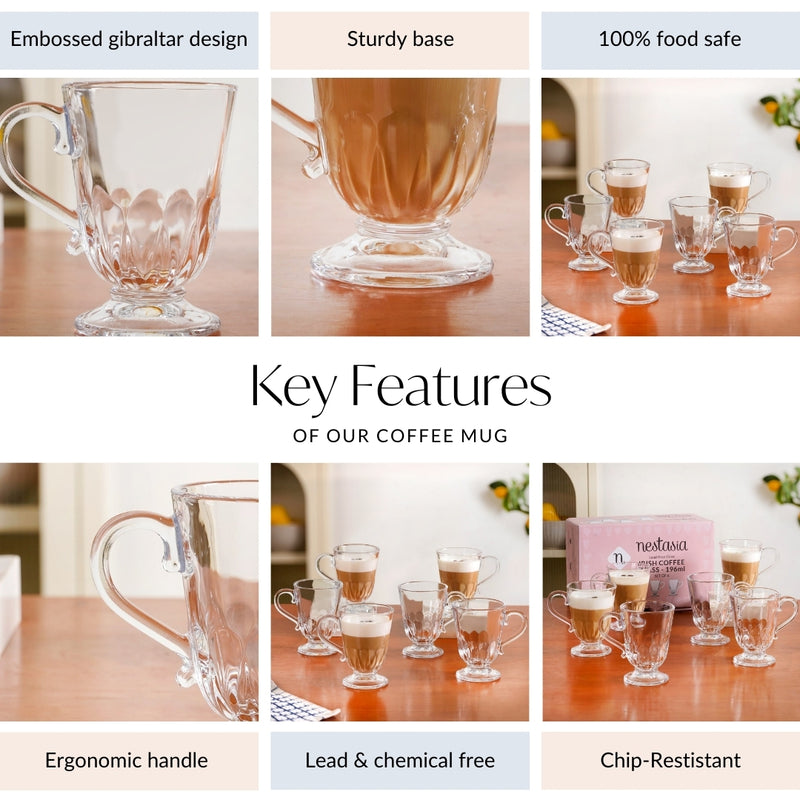 Gibraltar Irish Coffee Glass Set Of 6 196ml