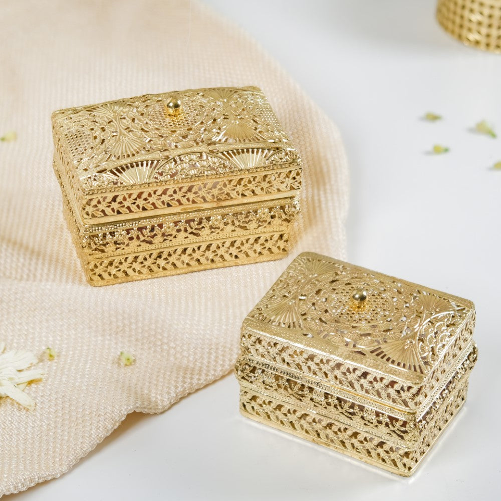 Gold Gift Box Set Of 2 Online - Premium Box | Nestasia