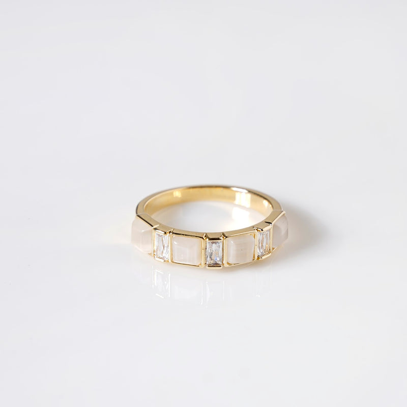 Gilded Glow Moonstone Gold Ring