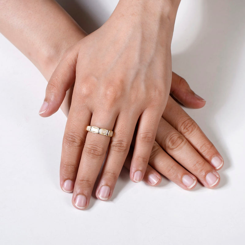 Gilded Glow Moonstone Gold Ring