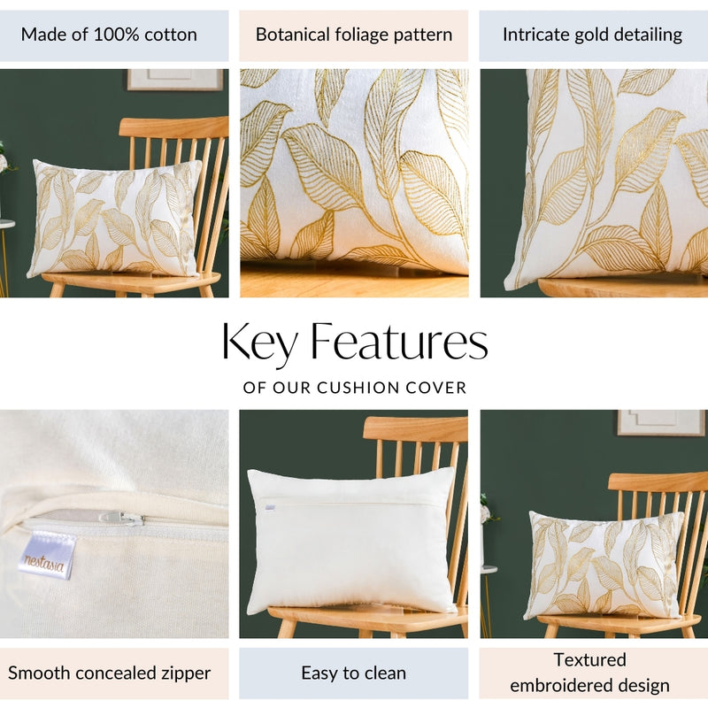 Gilded Grove Cotton Cushion Cover 50x36cm