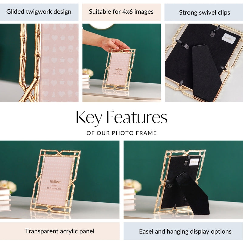 Gilded Twigwork Picture Frame Small 4x6"