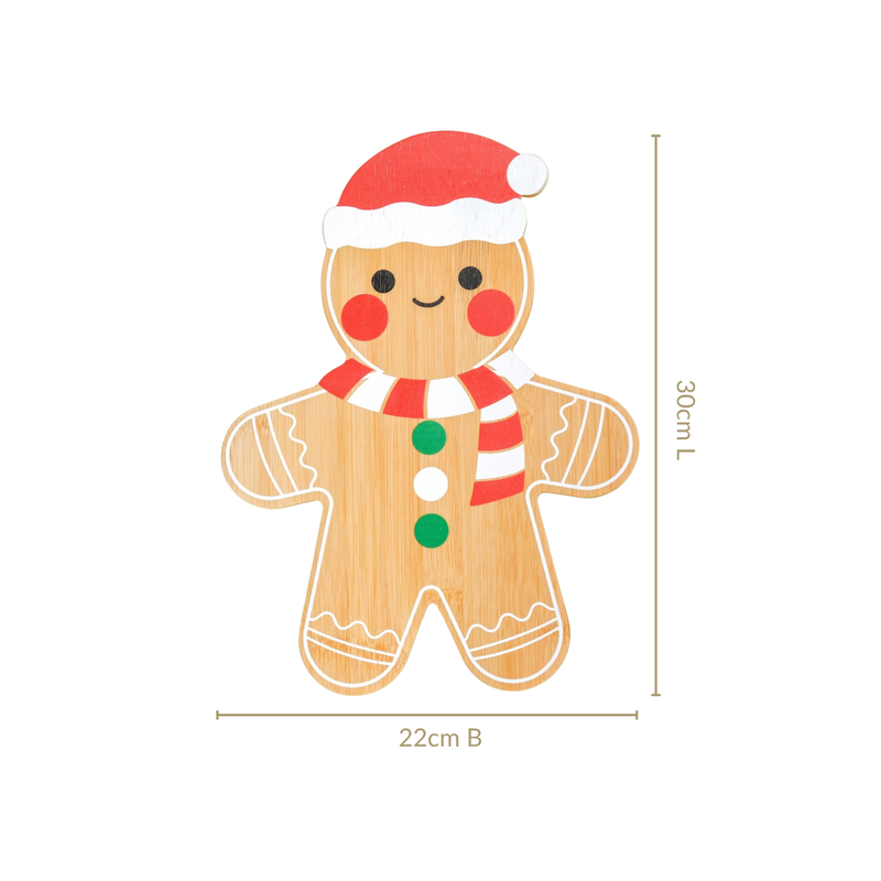 Gingerbread Man Serving Platter 30x22cm