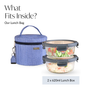 Gingham Daily Insulated Lunch Bag Azure