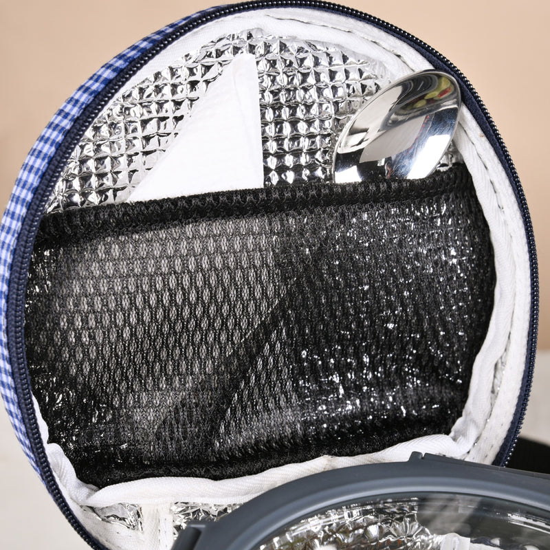 Gingham Daily Insulated Lunch Bag Azure