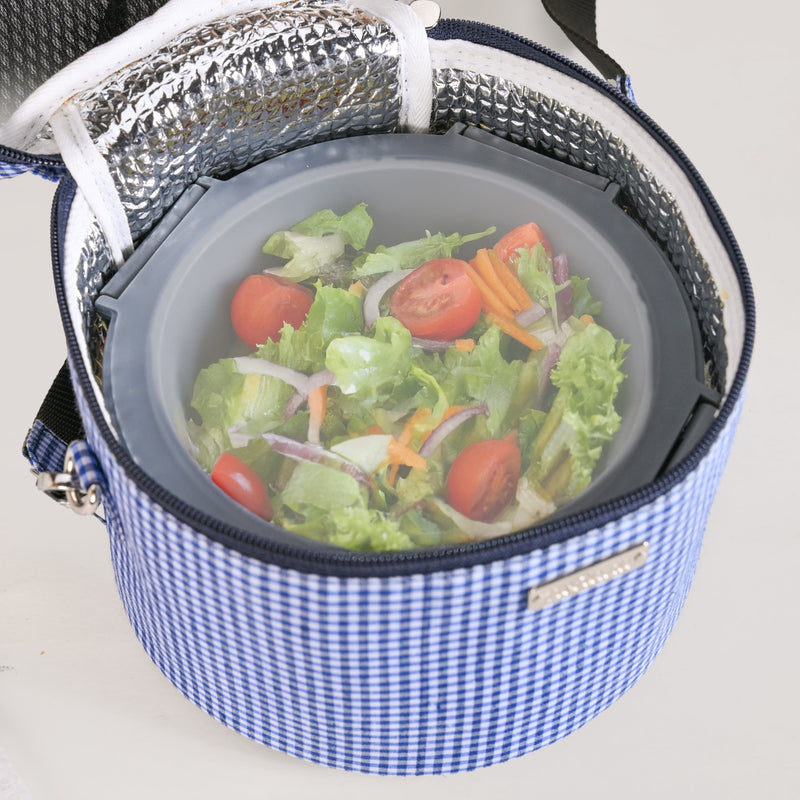 Gingham Daily Insulated Lunch Bag Azure