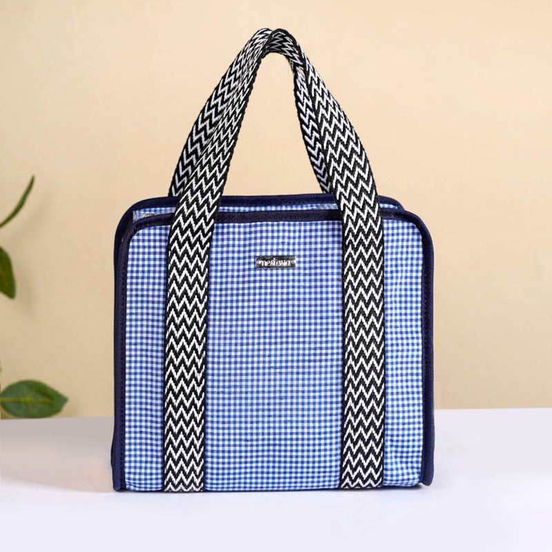 Gingham Lunch Bag Blue