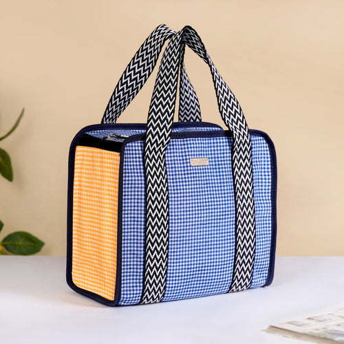 Gingham Lunch Bag Blue