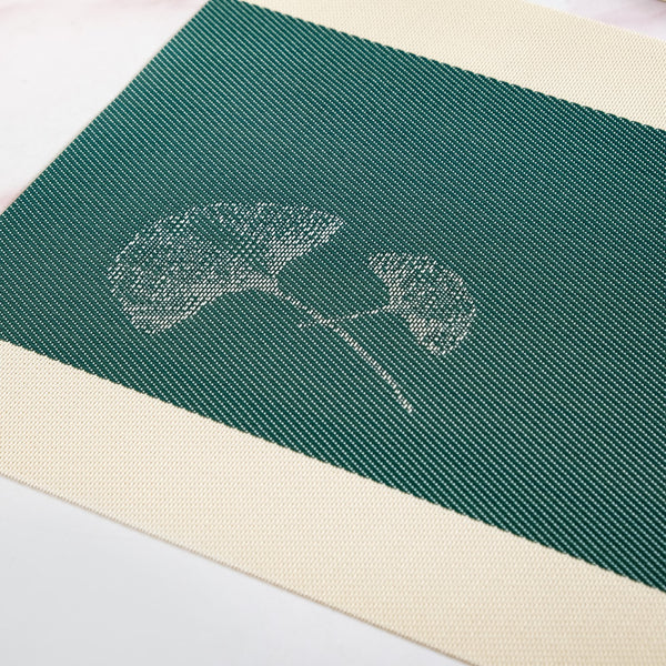 Ginkgo Deep Green Table Mat Set Of 6