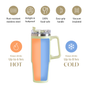 Glacio Insulated Water Bottle Tumbler With Handle Seafoam Green 1000ml