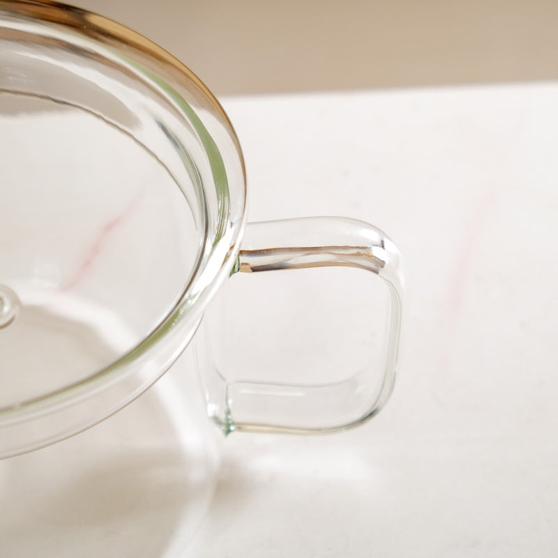 Glass Cooking Pot With Handle 1700ml