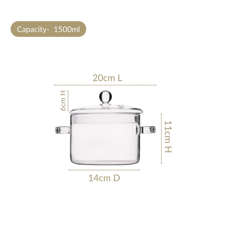 Glass Curry Pot 1500ml