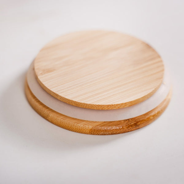 Glass Jar With Wooden Lid Small Set Of 2 500ml