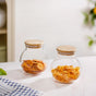 Glass Jar With Wooden Lid Small 500ml
