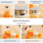 Glass Jug And Cup Set Of 7
