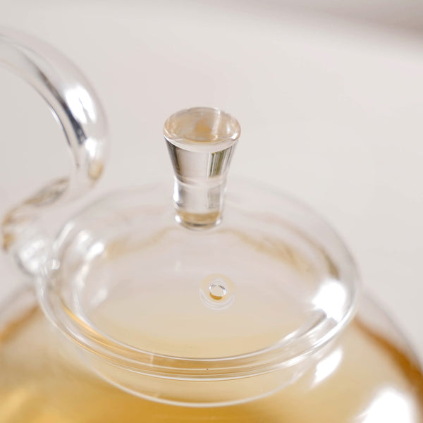 Vintage Glass Tea Pot With Spout Strainer 600ml