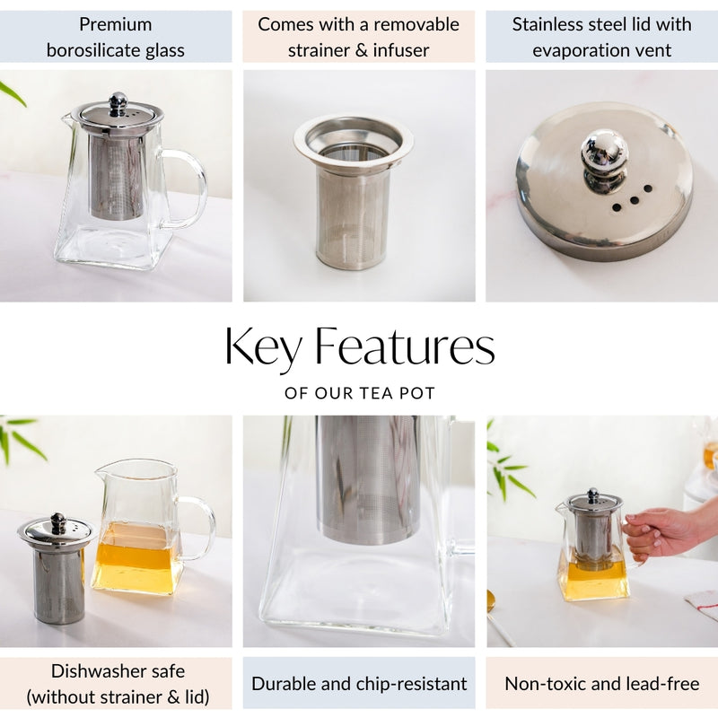 Glass Teapot With Infuser 700ml