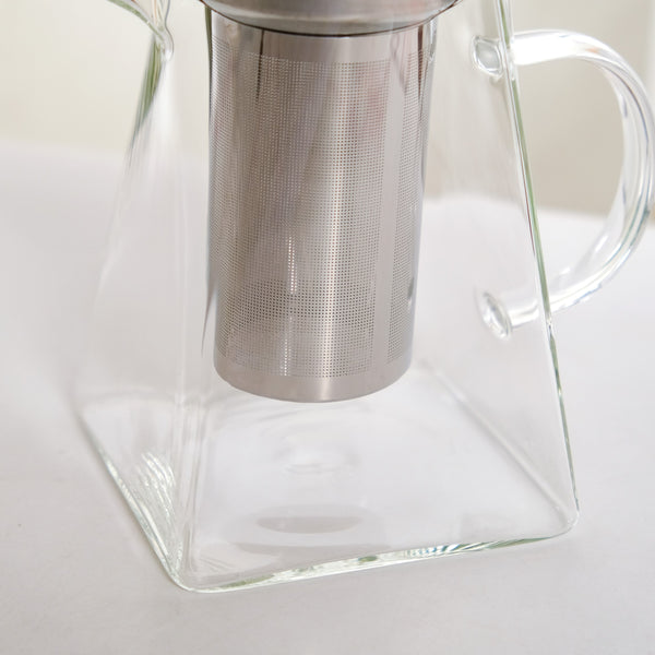 Modern Flame Safe Glass Kettle With Strainer 850ml
