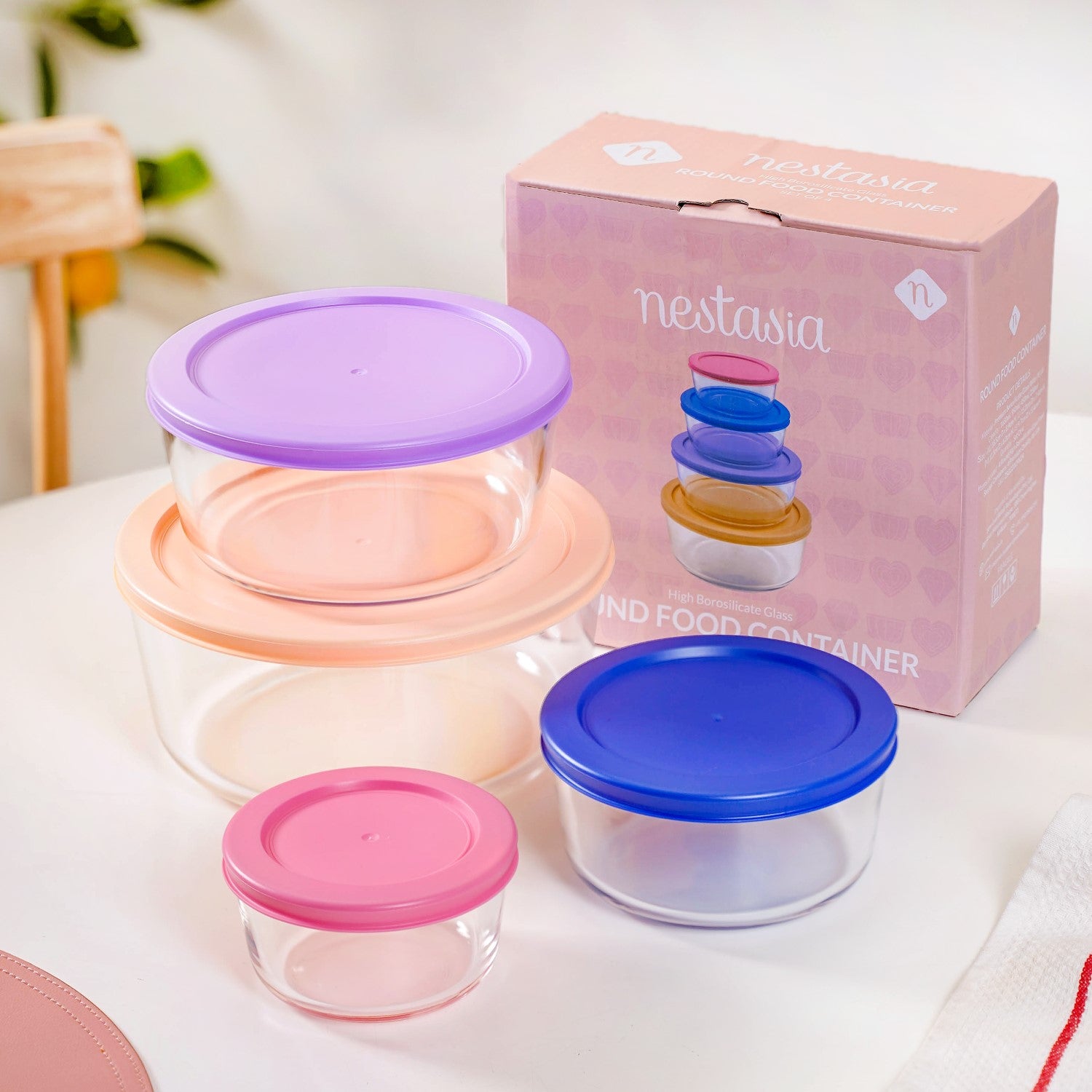 Nested Storage Containers Living & Co Round Nested Food Container 4